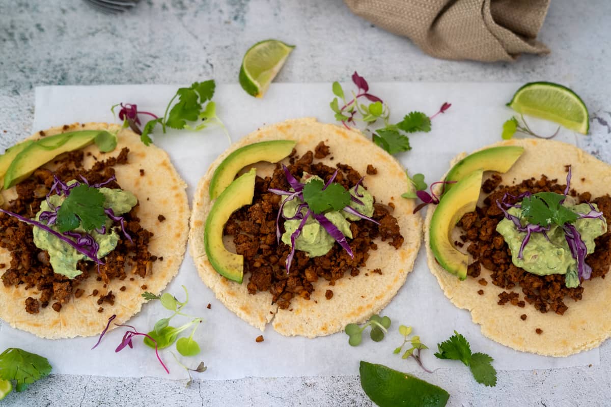 walnut mushroom tacos