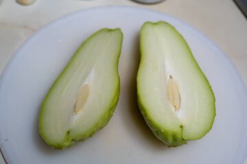 chayote halved