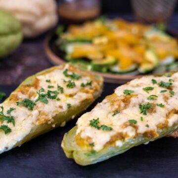 stuffed chayote with cheese