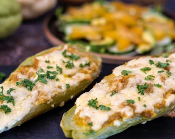 stuffed chayote with cheese