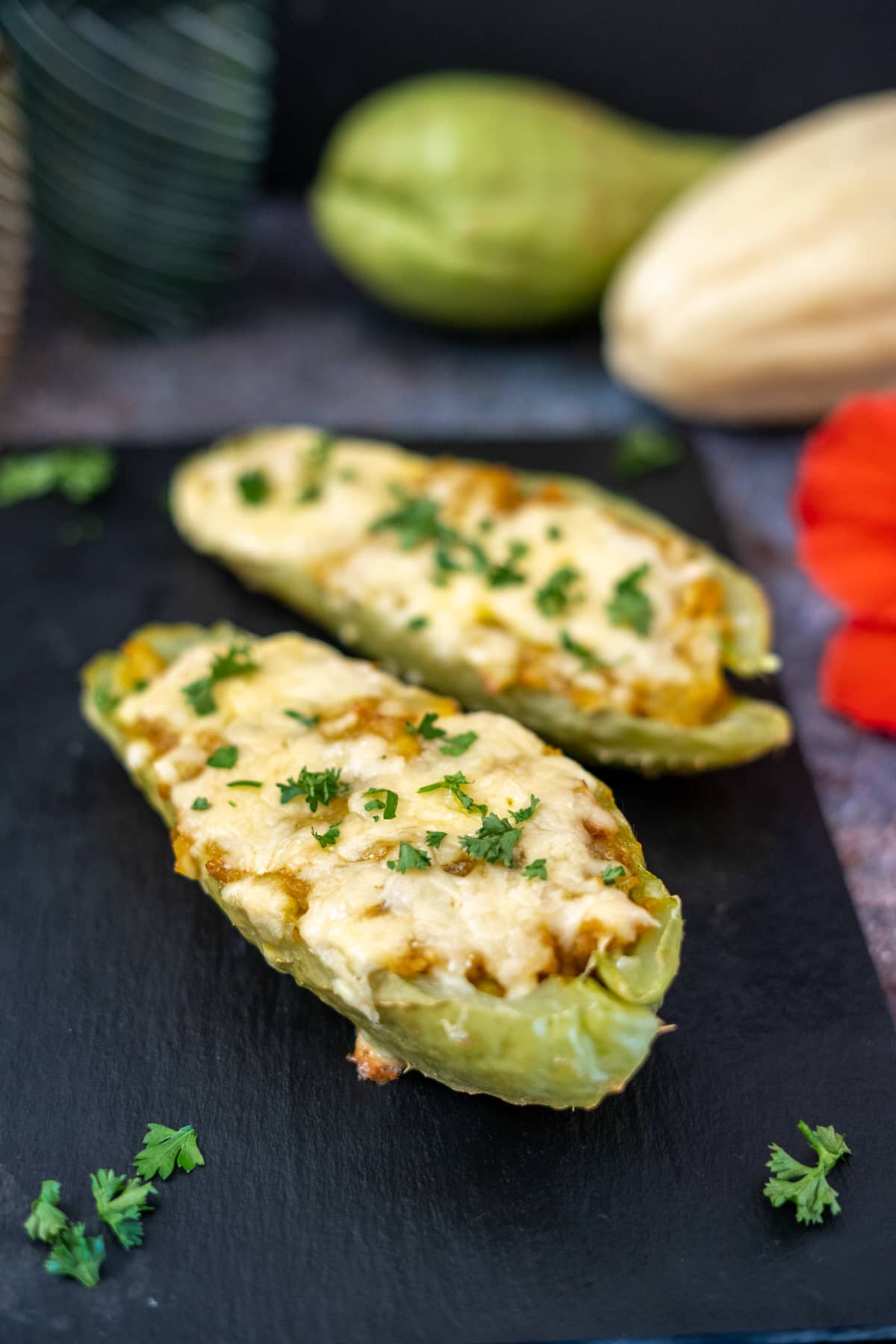 stuffed chayote with cheese