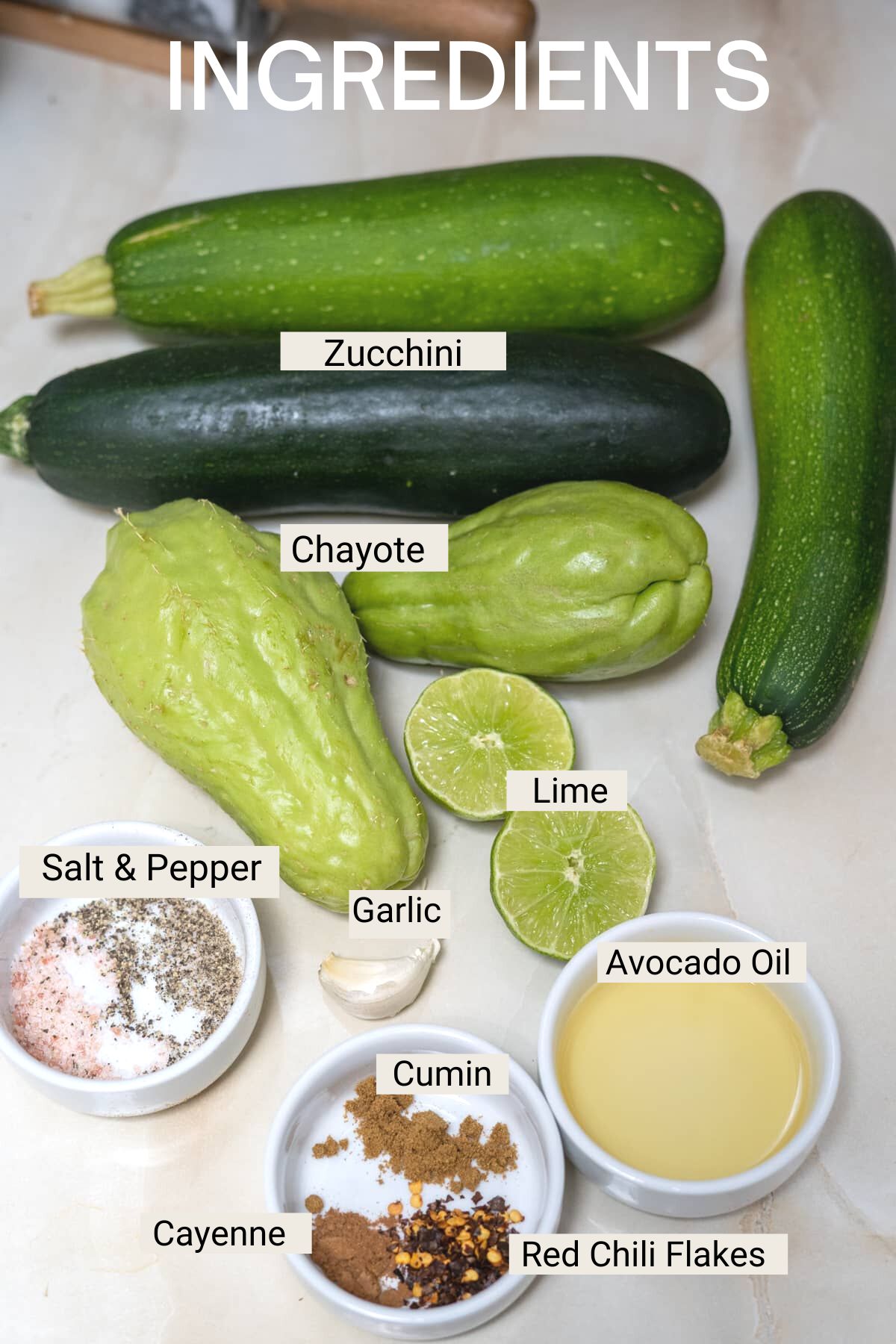 chayote ingredients