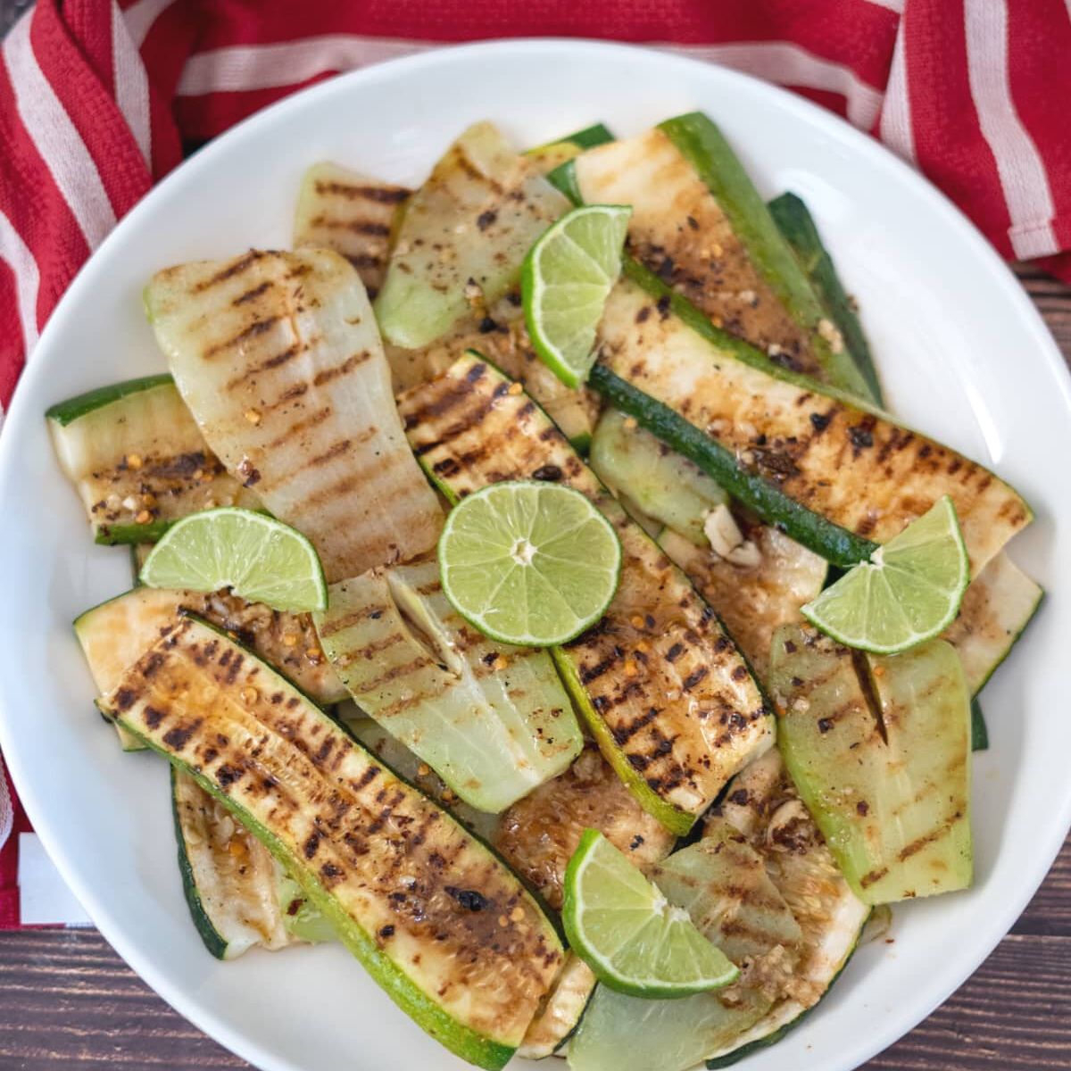 Grilled Chayote Zucchini Salad - Keto & Low Carb Vegetarian Recipes