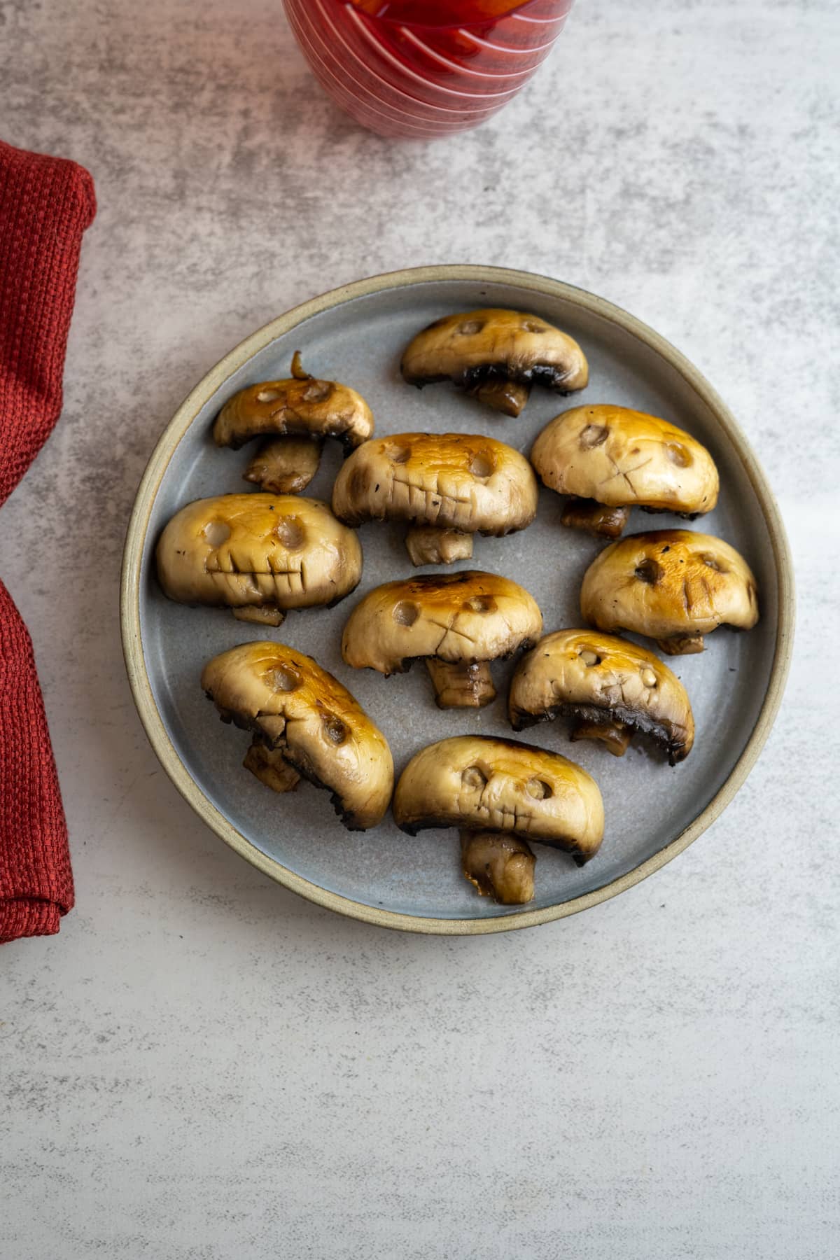 mushroom skulls on a plate