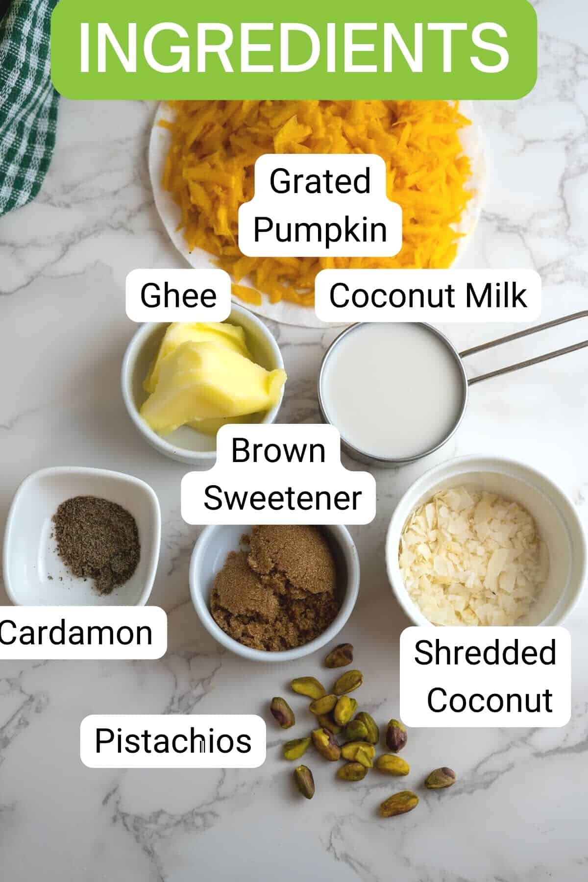 pumpkin halwa ingredients