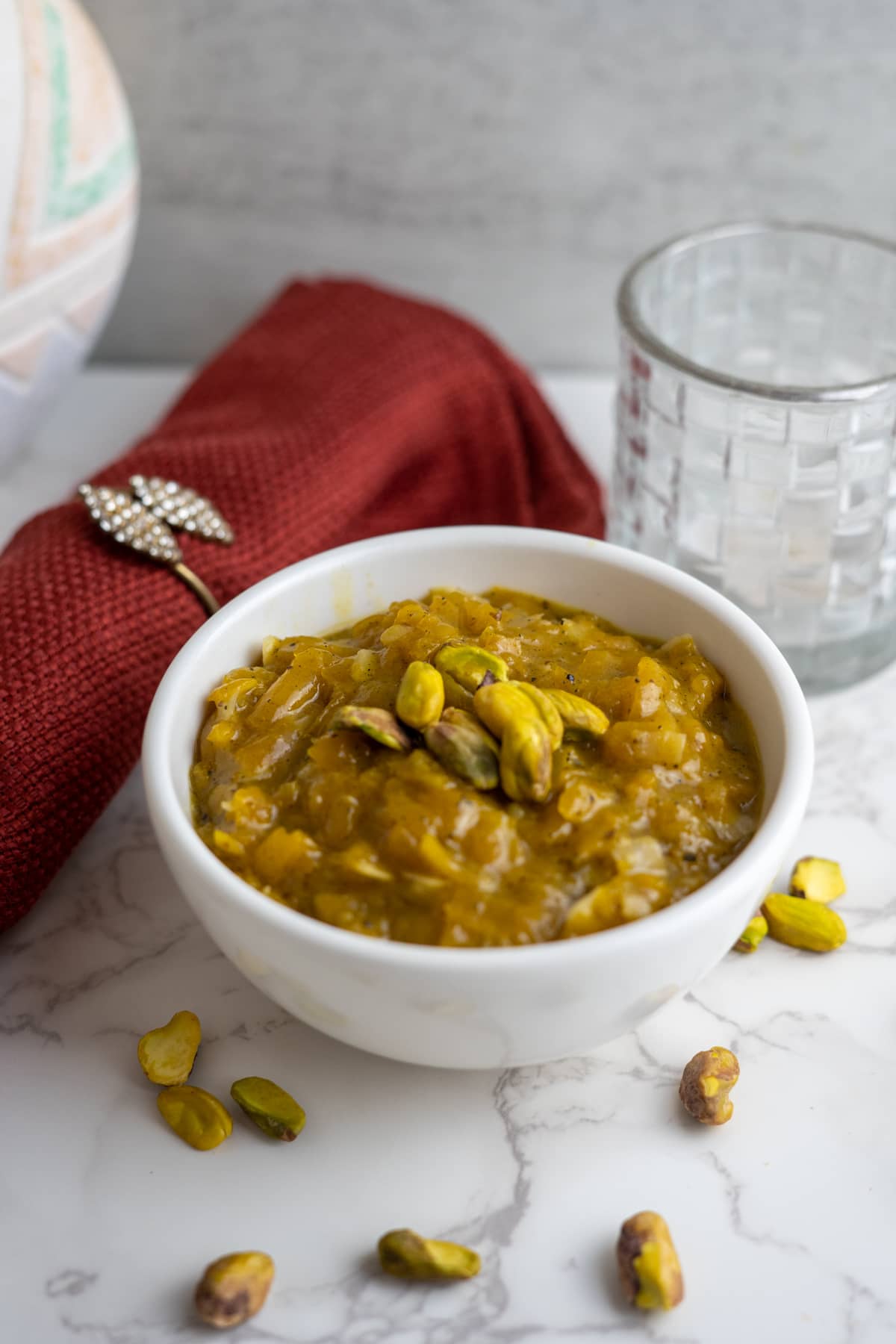 pumpkin halwa keto in a bowl