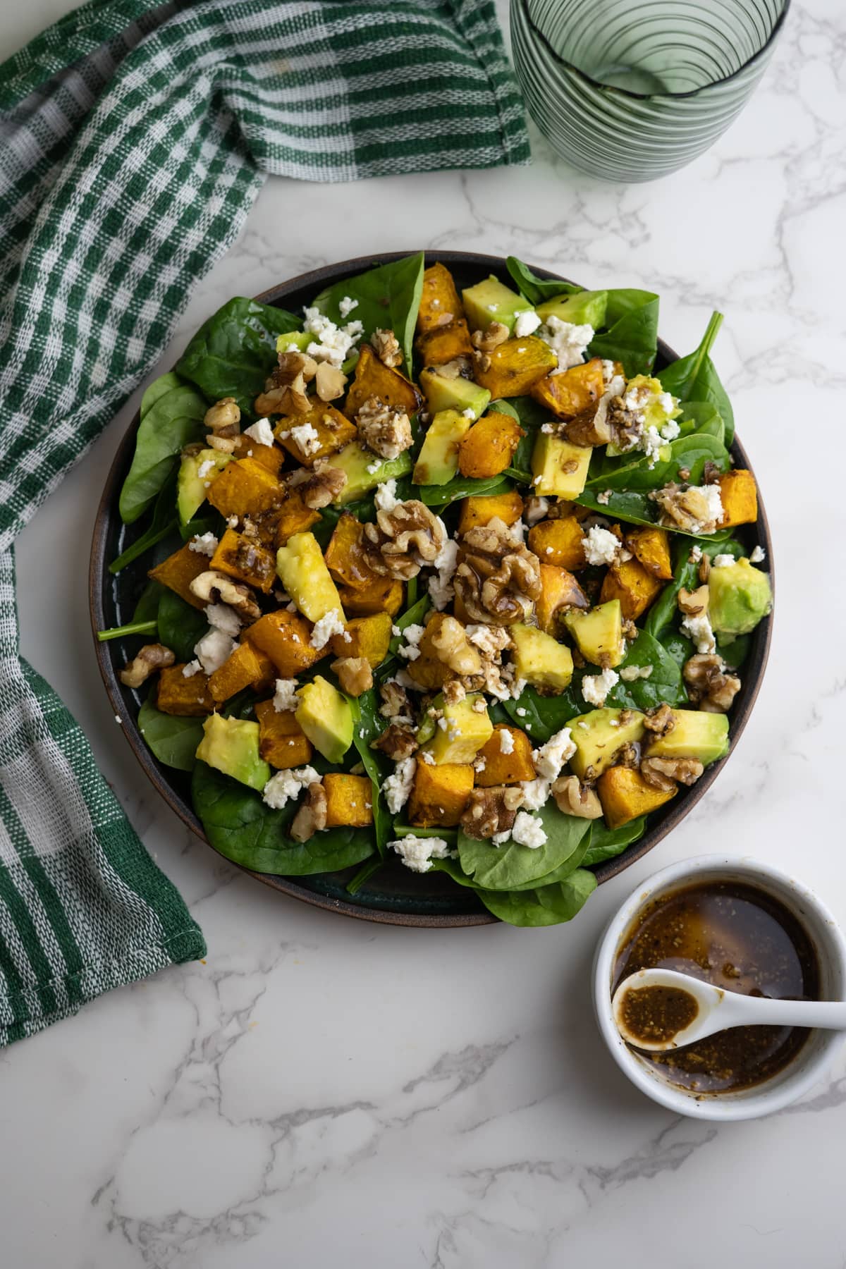 pumpkin spinach salad