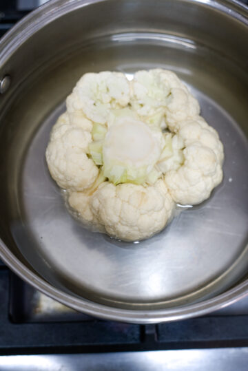 boil cauliflower head