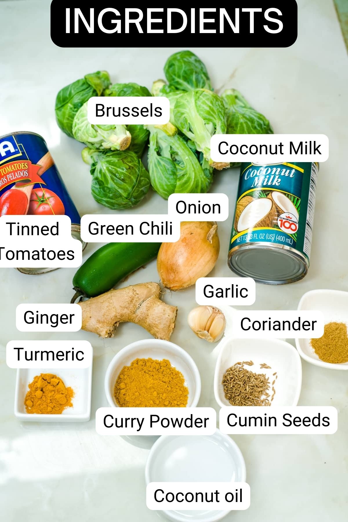 brussel sprouts curry ingredients
