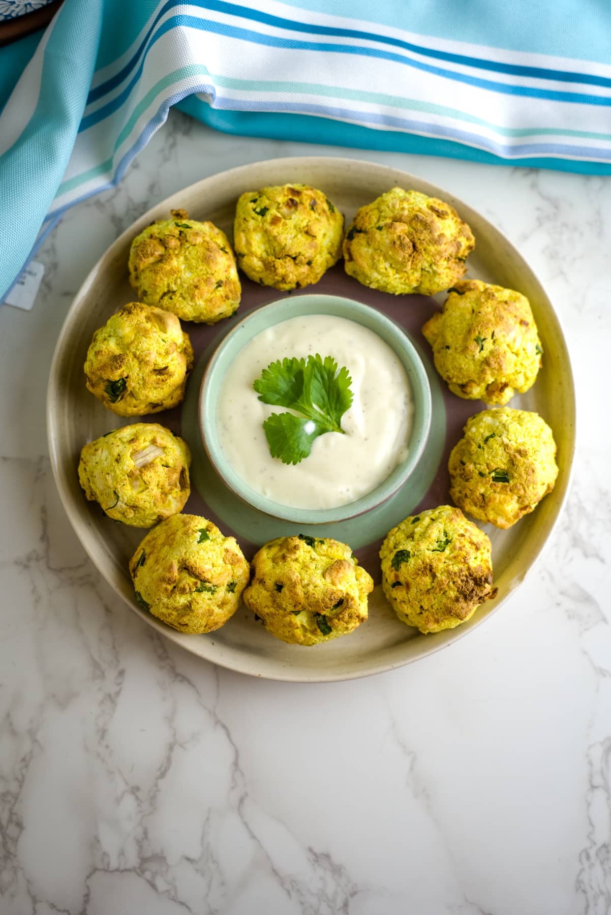 paneer cheese balls on a plate