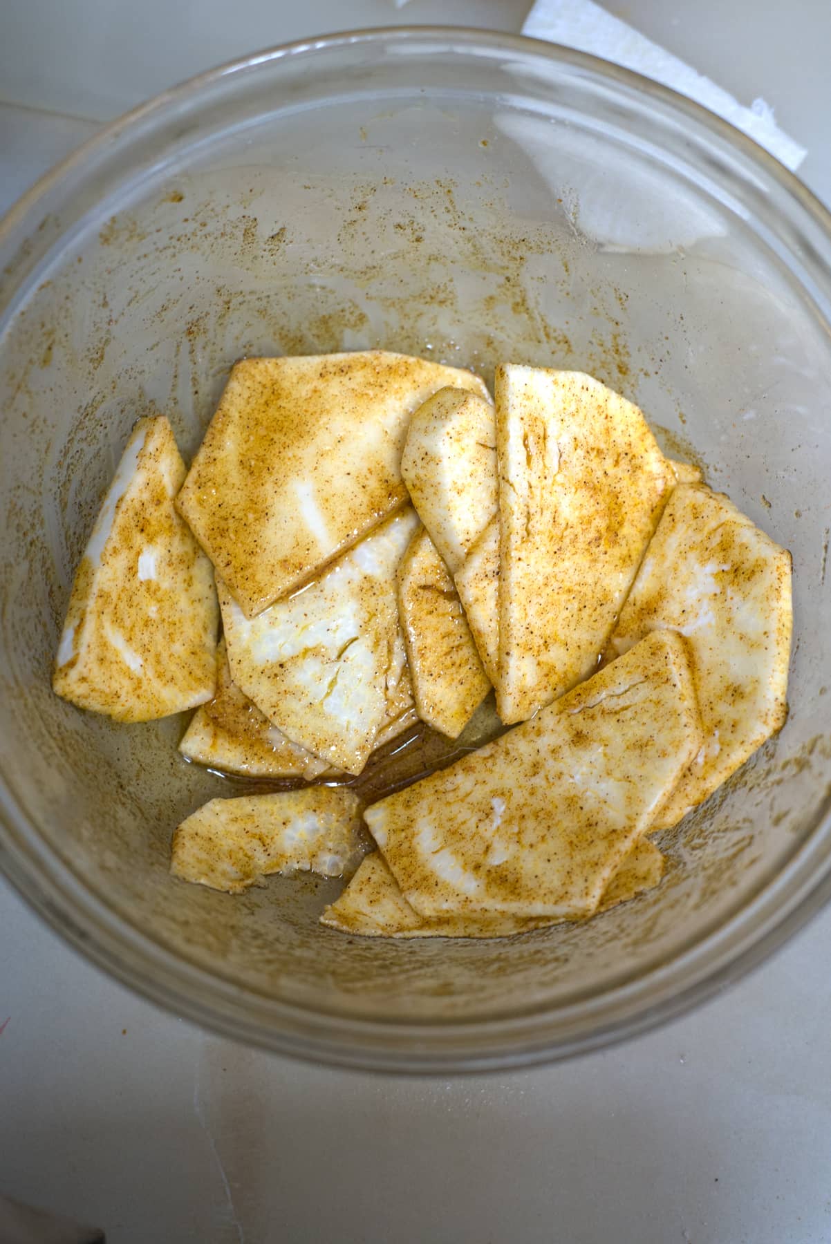 spiced turnip slices