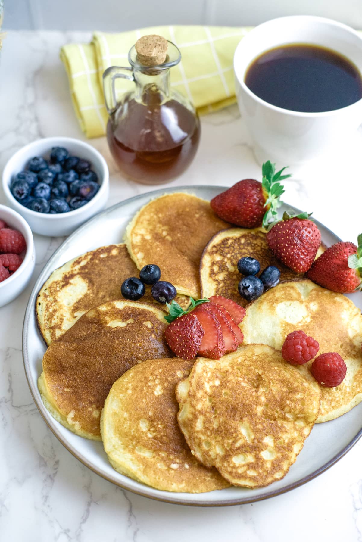 keto pancakes with berries