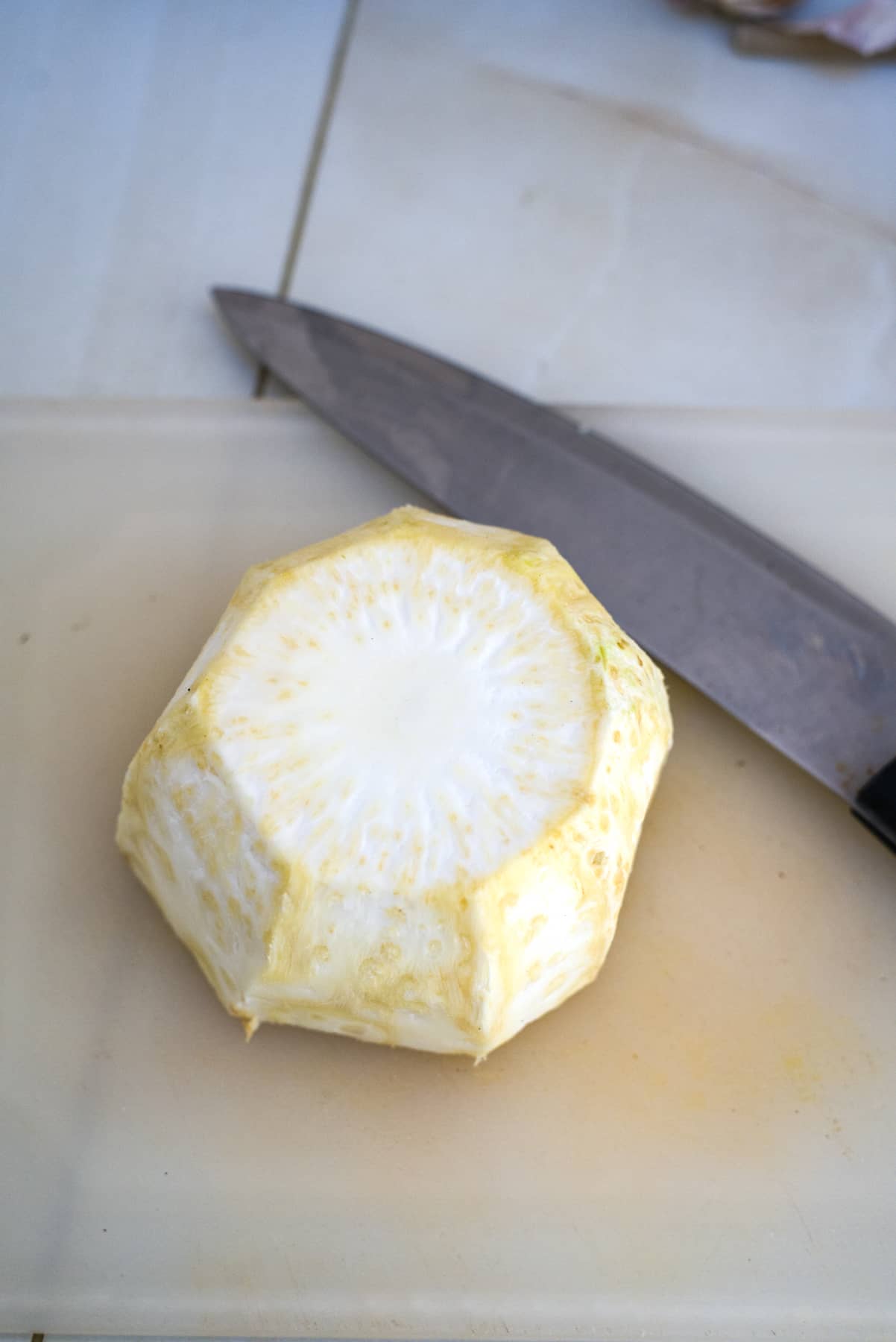 peeled celeriac