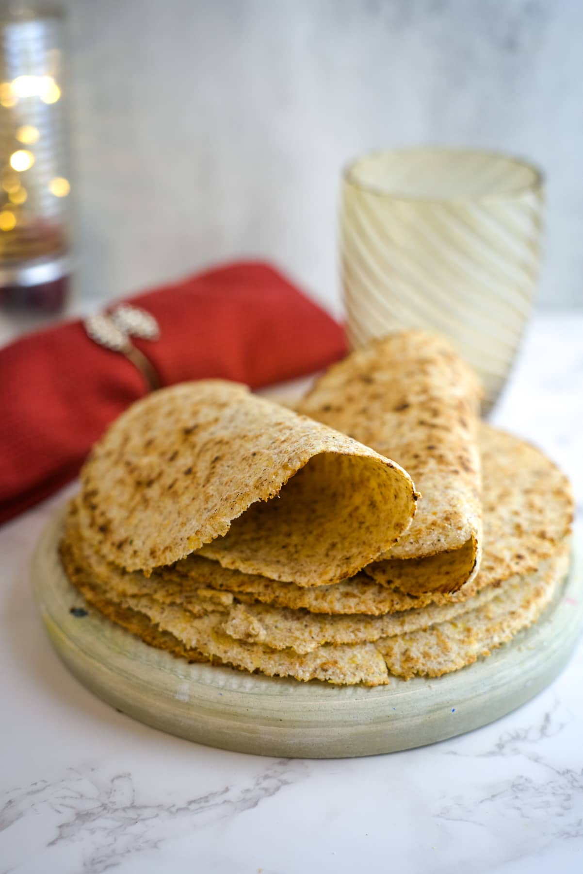 keto roti on a plate