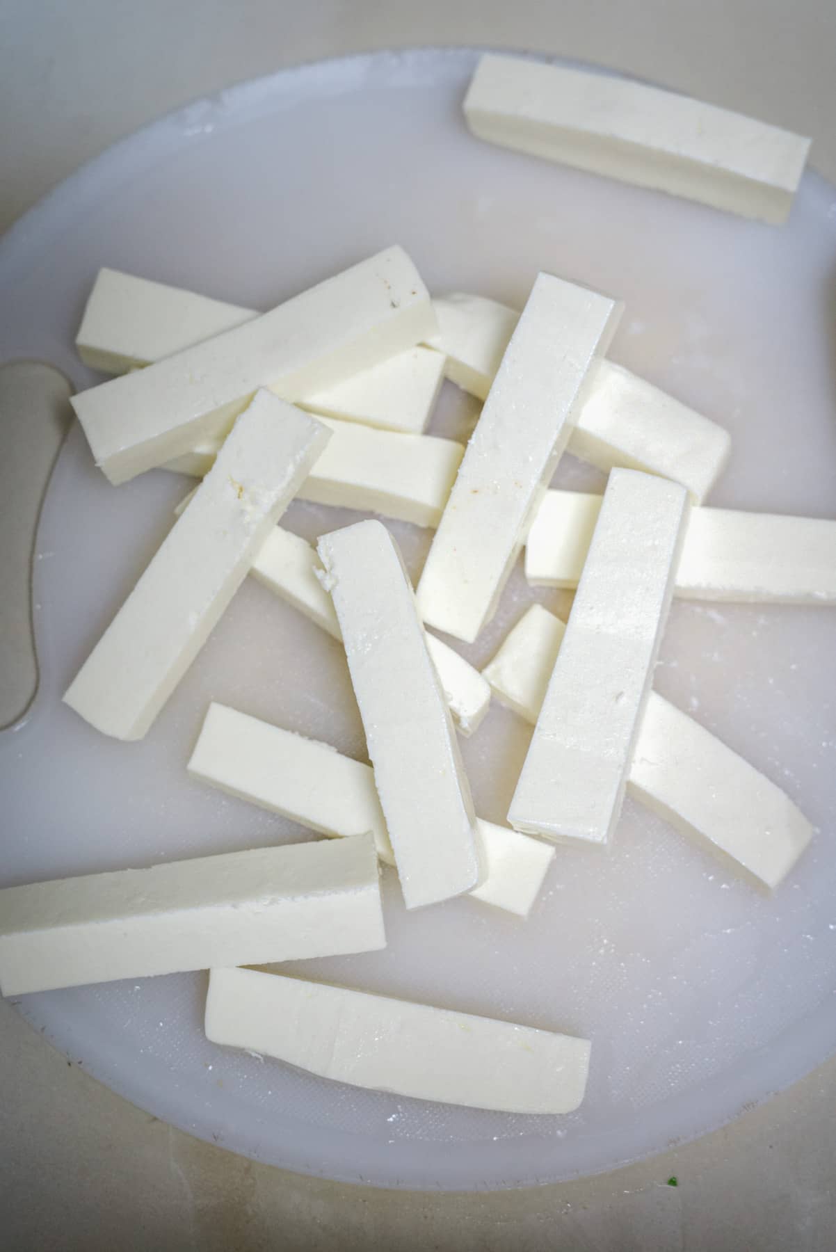 paneer cut into slices
