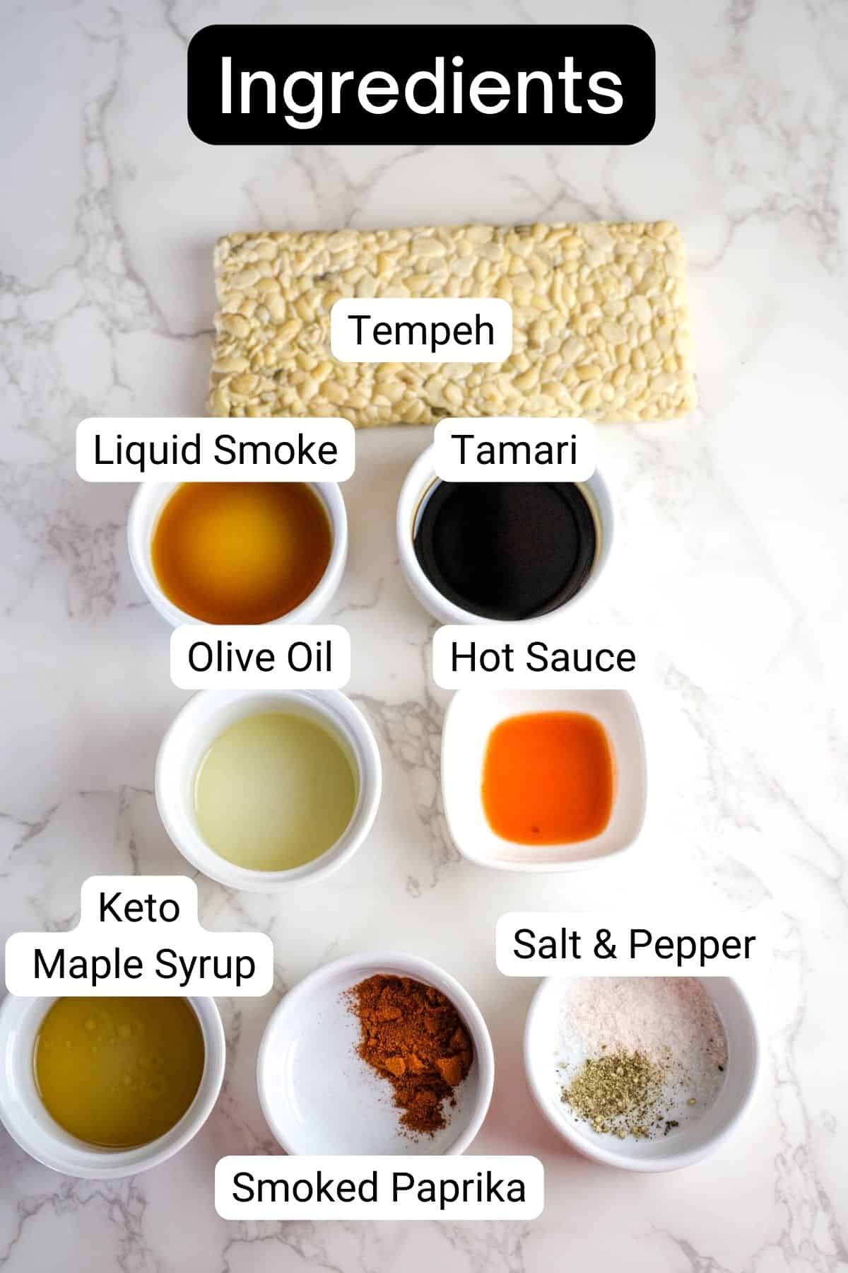 air fryer tempeh bacon ingredients