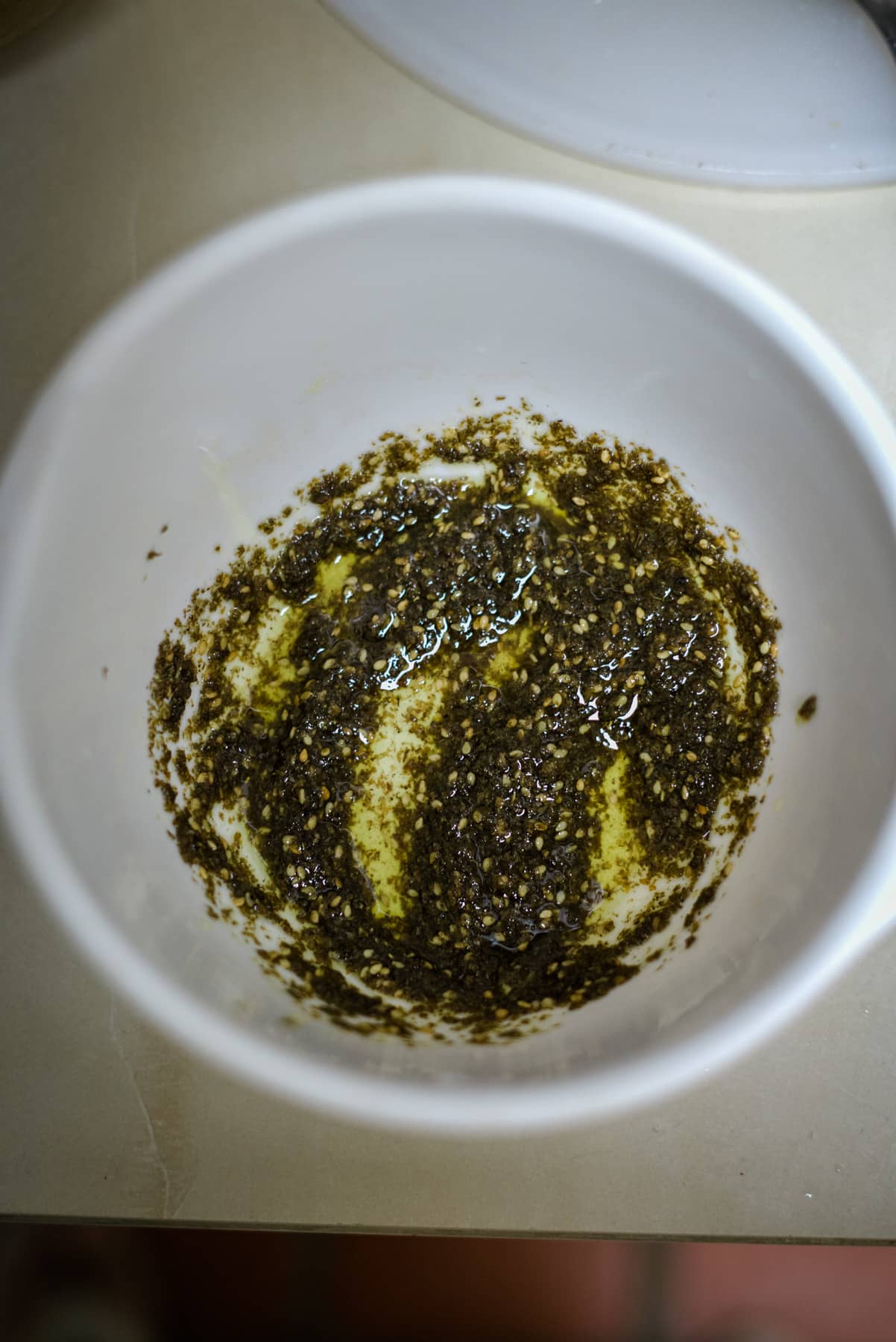 zaatar spice mixture into a bowl.