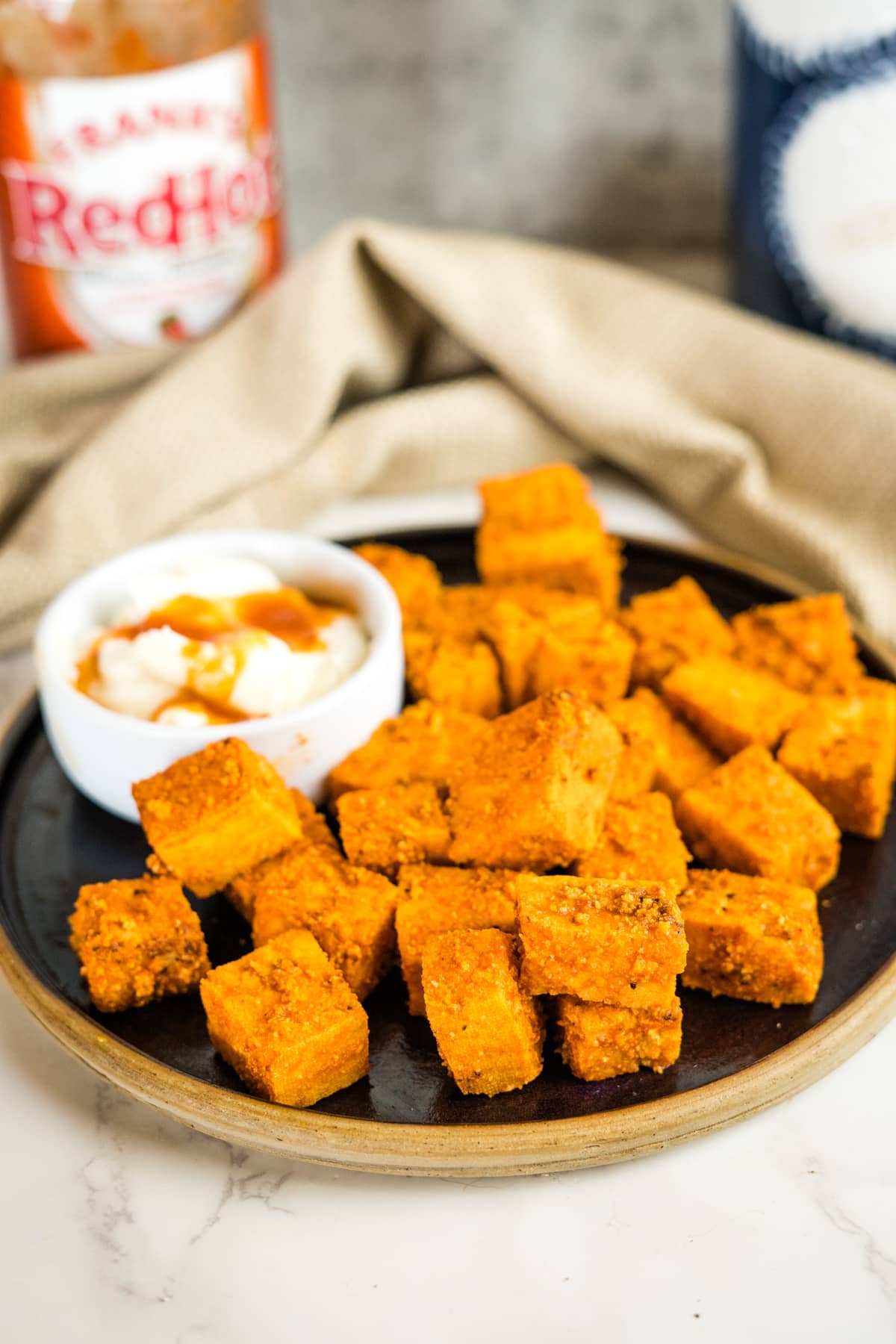 air fryer buffalo tofu