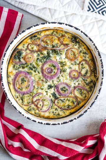 baked cottage cheese quiche.