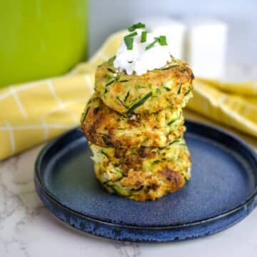 air fryer fritters on a plate