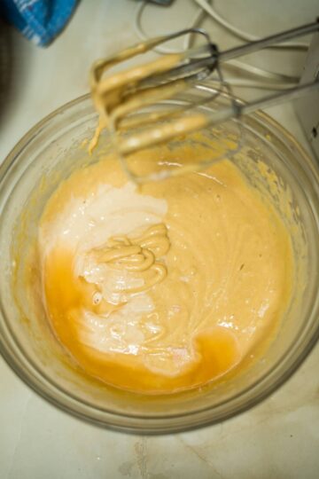 whisk tahini mixture