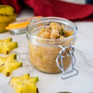 jar of star fruit chutney